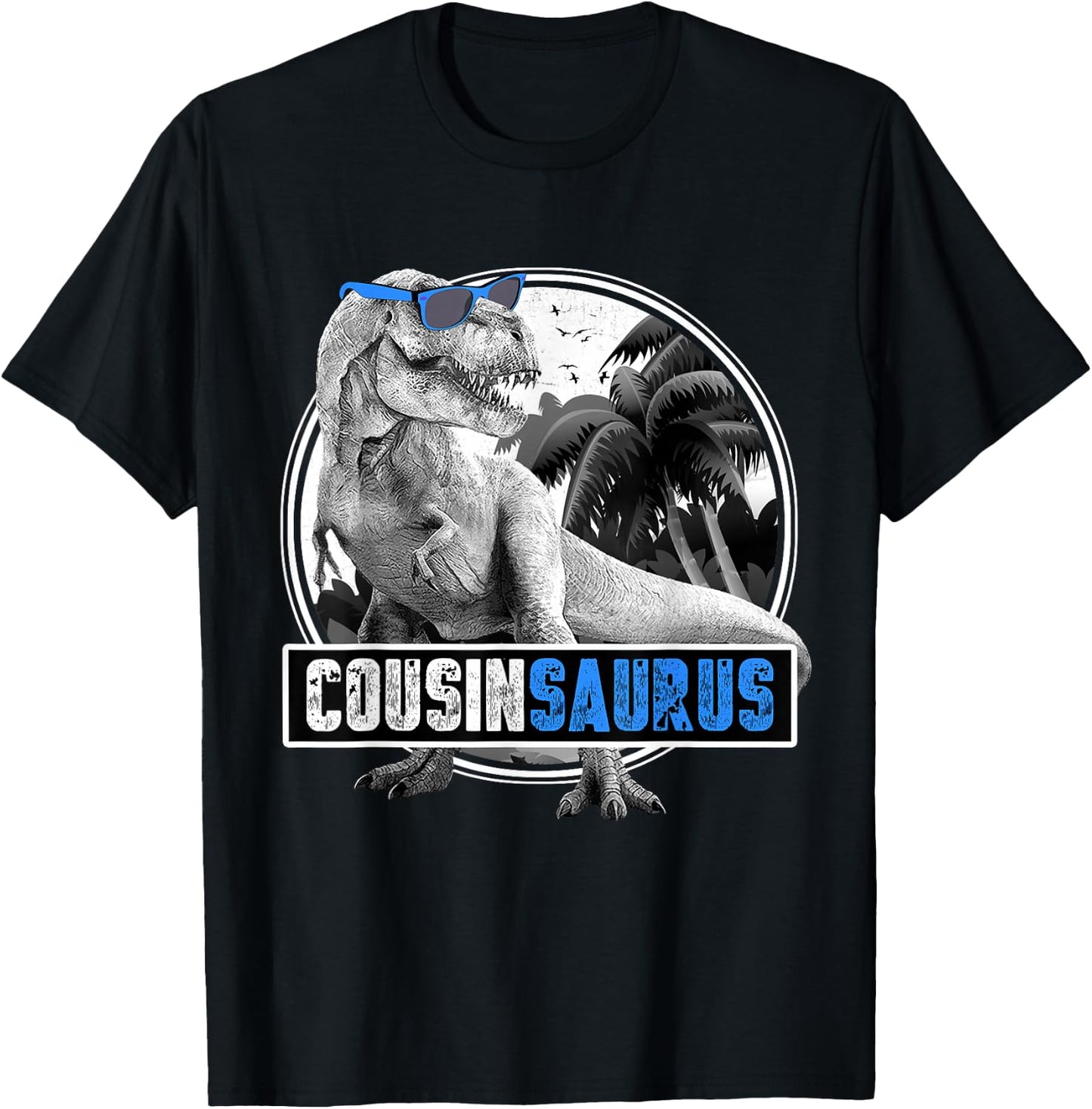Cousinsaurus T Rex Dinosaur T-Shirt - T-Shirt | Black