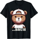 Bruh Meme Hip Hop Teddy Bear Funny Boys Teens Teenager T-Shirt - T-Shirt | Black