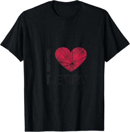 It I Heart Derry Stephen King Horror V-Neck T-Shirt - T-Shirt | Black