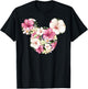 Disney Mickey and Friends Tropical Floral Print Silhouette T-Shirt - T-Shirt | Black