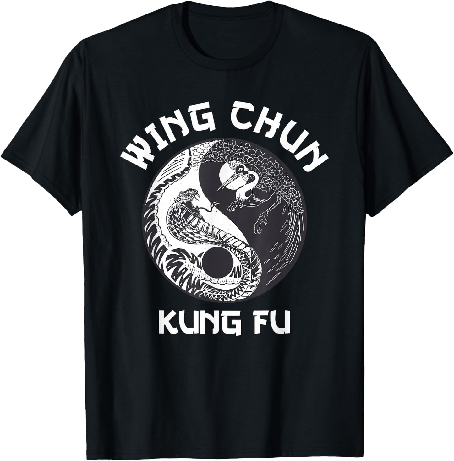 Wing Chun Yin Yang Snake Crane T-Shirt - T-Shirt | Black