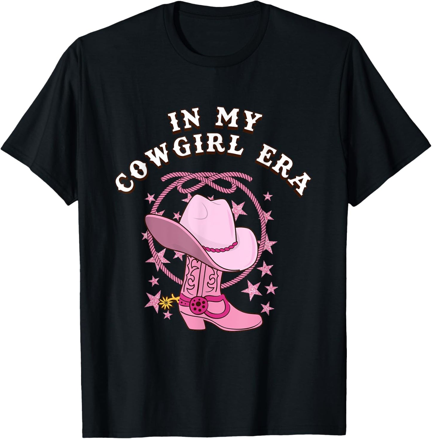 In My Cowgirl Era Retro Howdy Western Country Rodeo Cowgirl T-Shirt - T-Shirt | Black