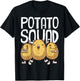Funny Potato Squad Gift Women Cool Vegetarian Team T-Shirt - T-Shirt | Black