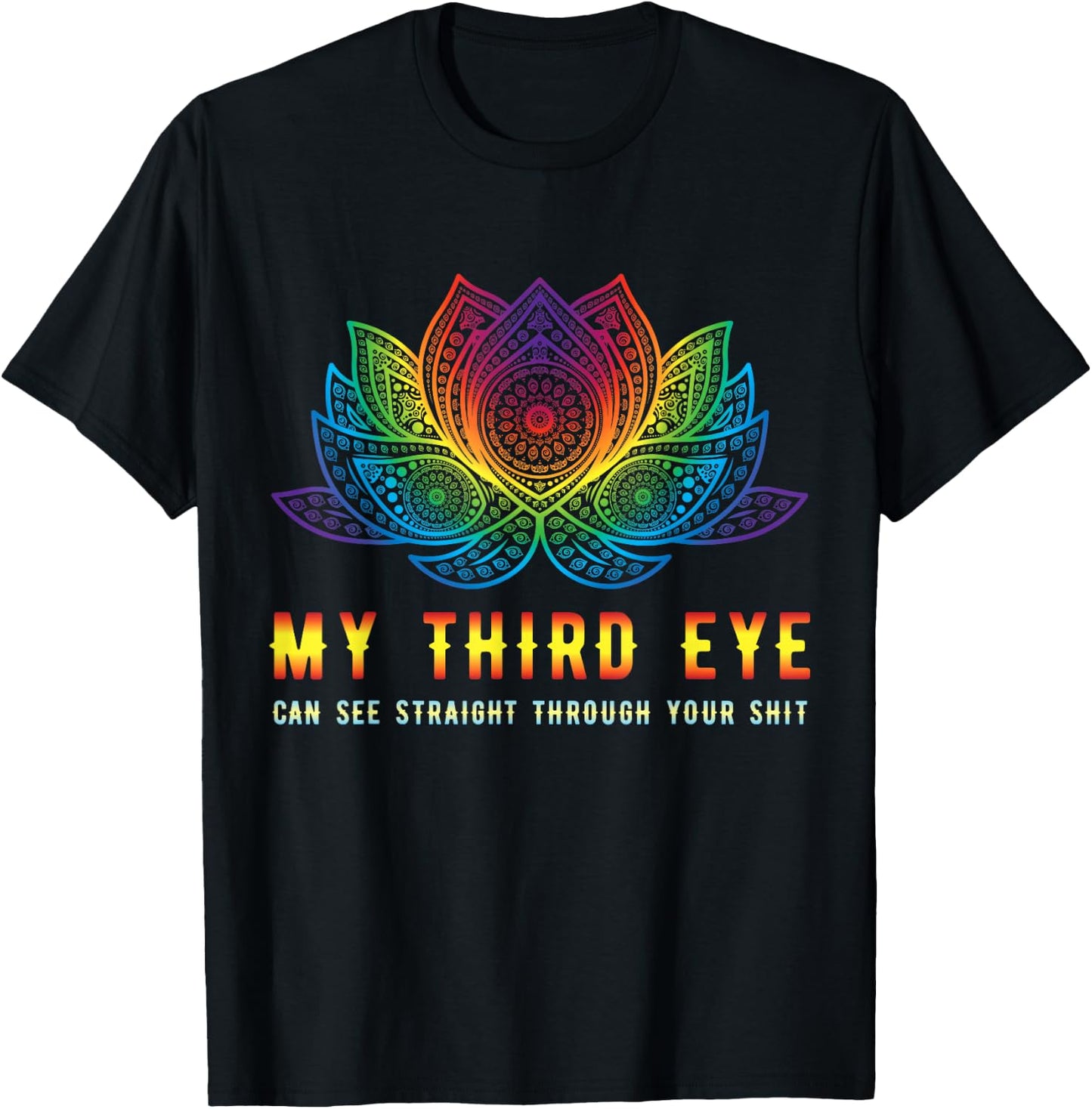 Third Eye Yoga Gift Psychedelic Trance Dancing Goa T-Shirt - T-Shirt | Black