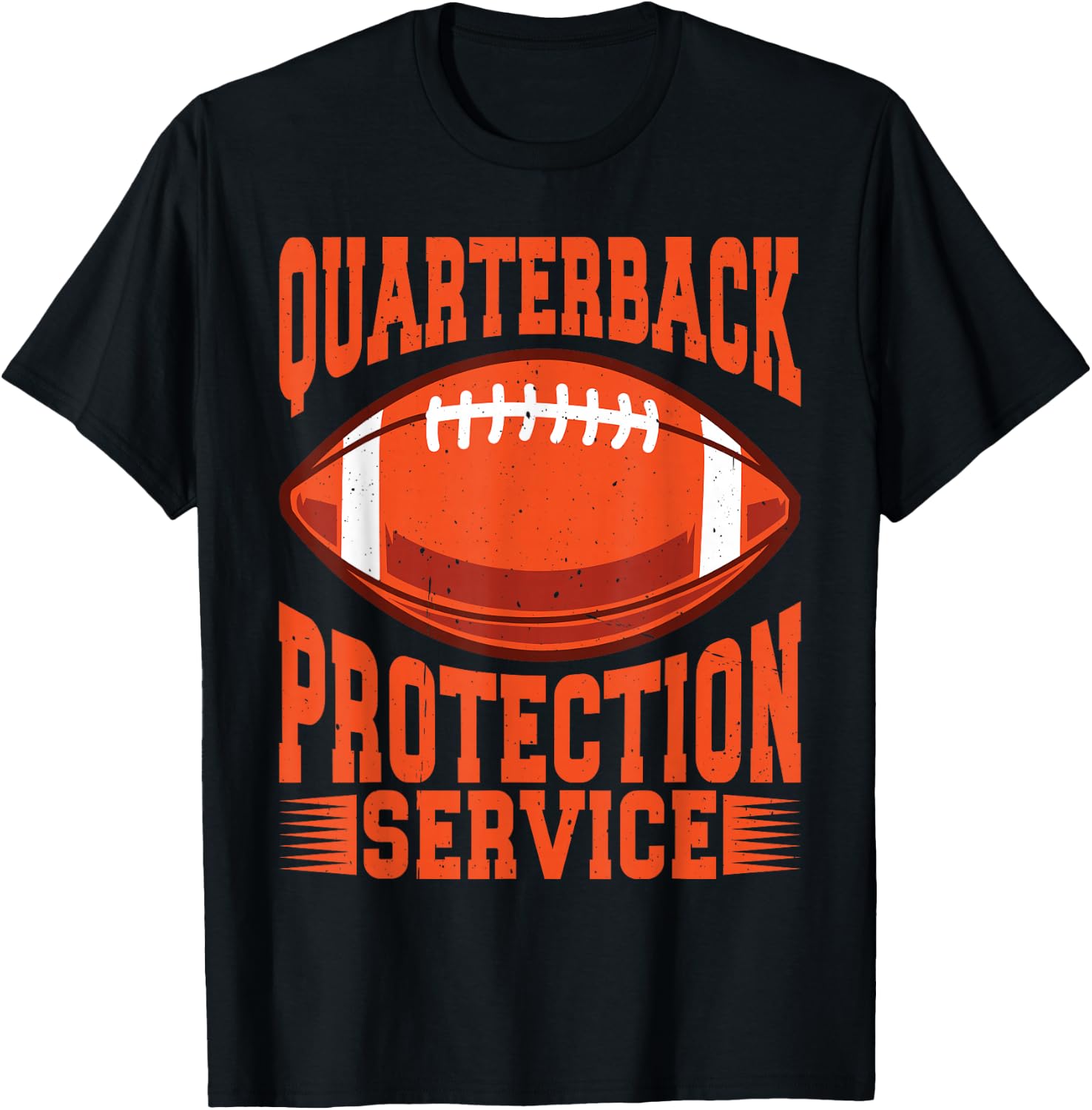 Quarterback Protection Service T-Shirt - T-Shirt | Black
