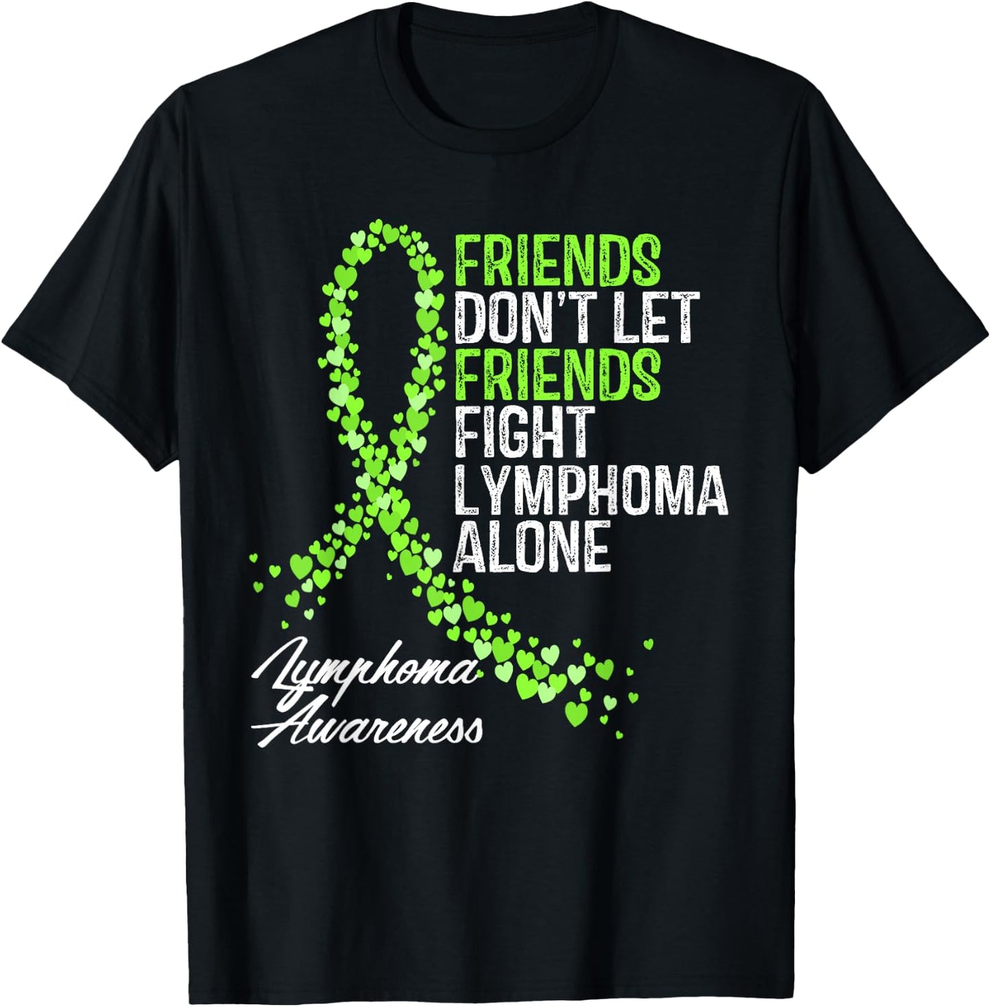 Non - Hodgkins Lymphoma Awareness Cancer Fighter Support T-Shirt - T-Shirt | Black