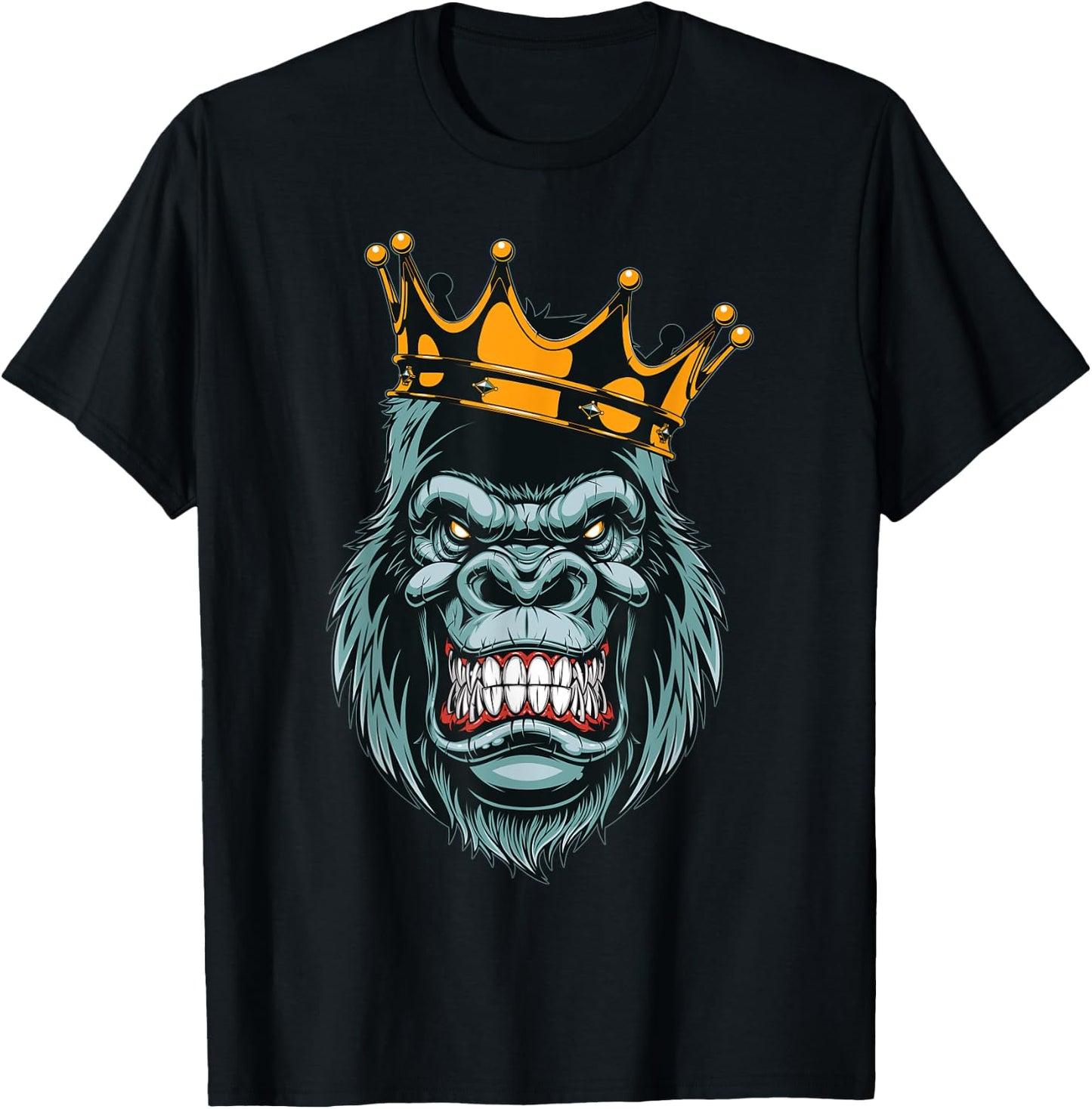 Wild Gorilla Graphic - Novelty & Cool Designs T-Shirt - T-Shirt | Black