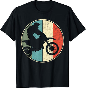 Motocross Dirt Bike Retro Vintage T-Shirt - T-Shirt | Black