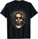 Face Of Jesus On A Cross With Crown Of Thorns Christ T-Shirt - T-Shirt | Black