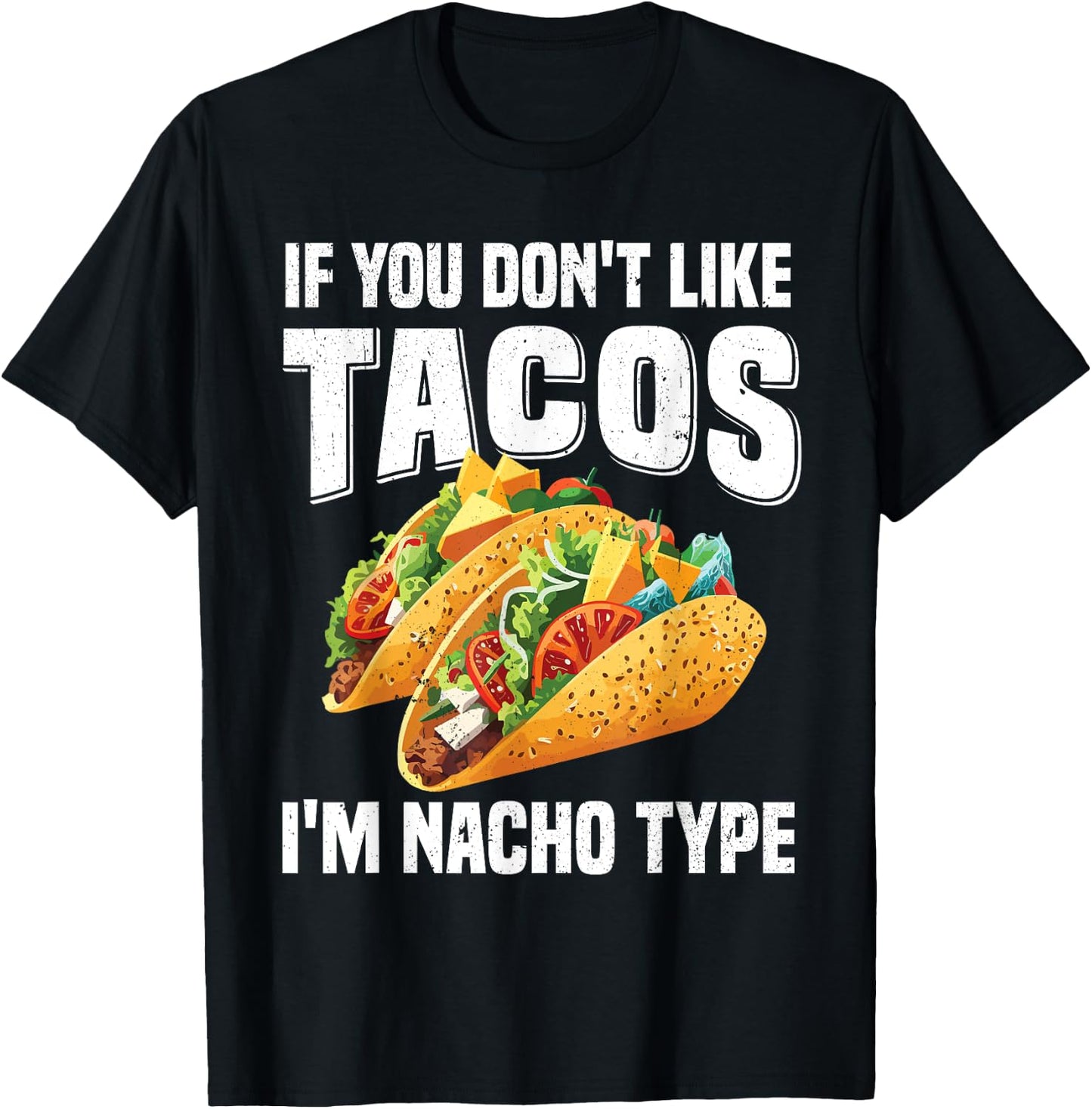 Cute Taco Design Women Kids Mexican Food Taco Lover T-Shirt - T-Shirt | Black