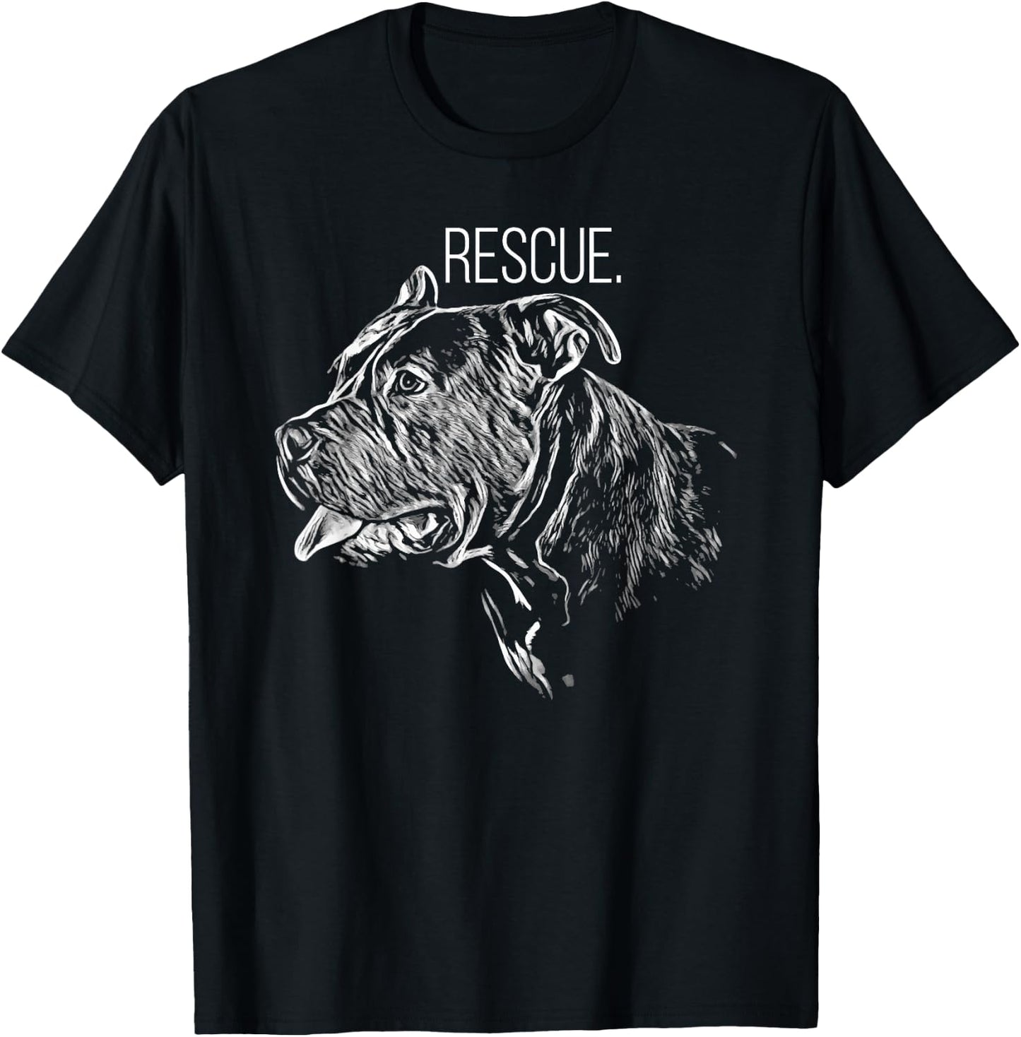 Pitbull Rescue Dog - Adopt Don't Shop - Save The Pitbulls T-Shirt - T-Shirt | Black