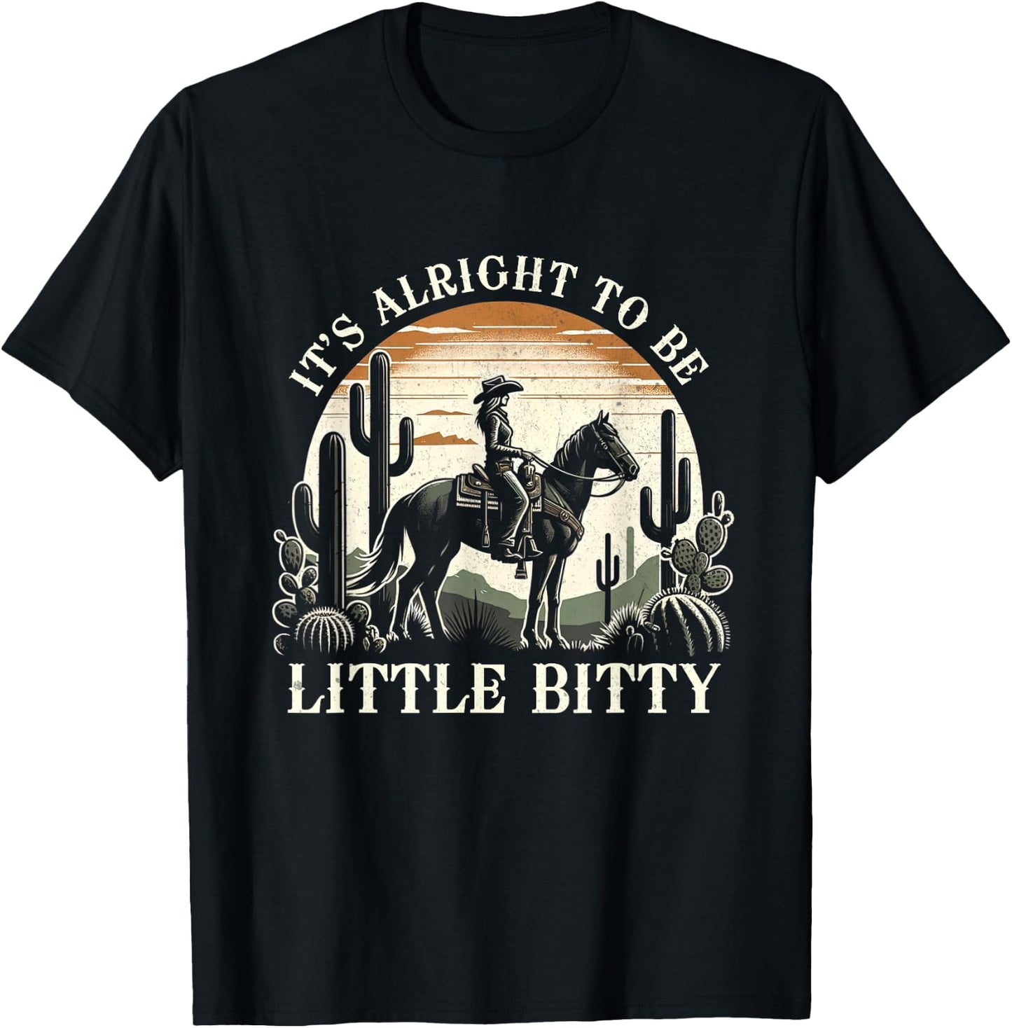 It’s Alright To Be Little Bitty Western Country Music T-Shirt - T-Shirt | Black
