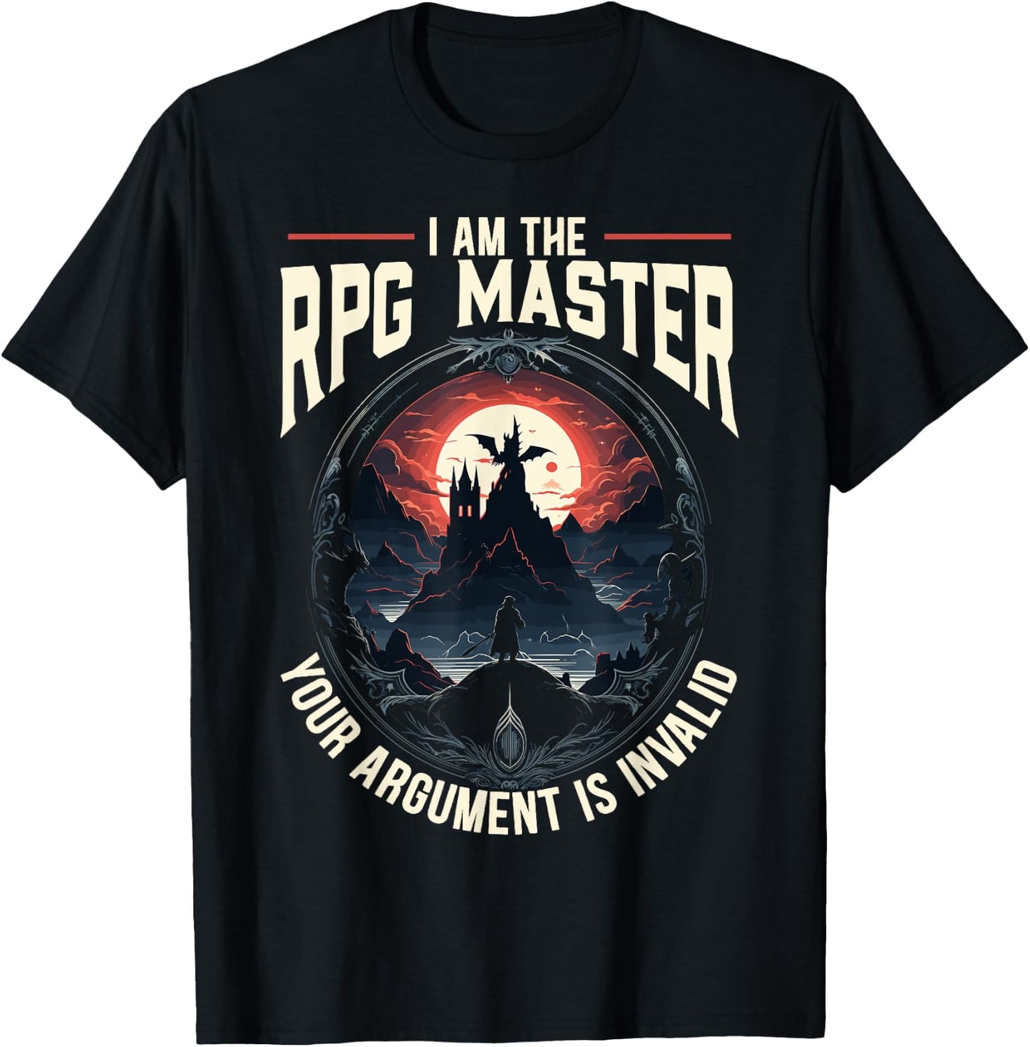 RPG Master D20 Gaming Tabletop Games Funny RPG Gamer T-Shirt - T-Shirt | Black