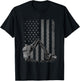 Patriotic Construction Worker Excavator Operator Digger Cool T-Shirt - T-Shirt | Black