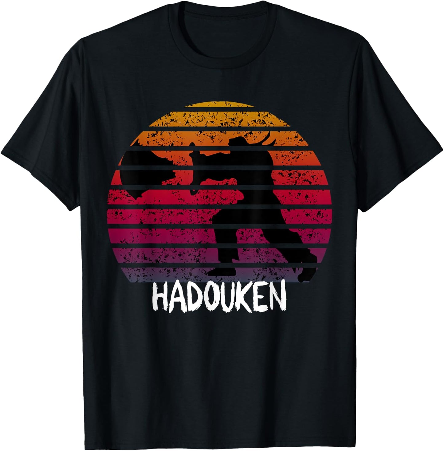 Retro Vintage Hadouken Fighter T-Shirt - T-Shirt | Black