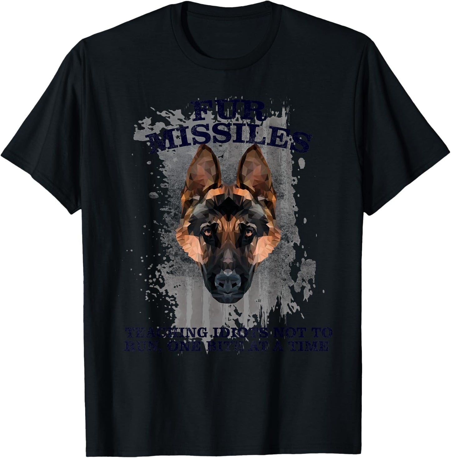 Fur missle, fur missile, dog fur missile, k9, police k9 T-Shirt - T-Shirt | Black