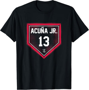 Ronald Acuna Jr Home Plate Gameday T-Shirt - T-Shirt | Black