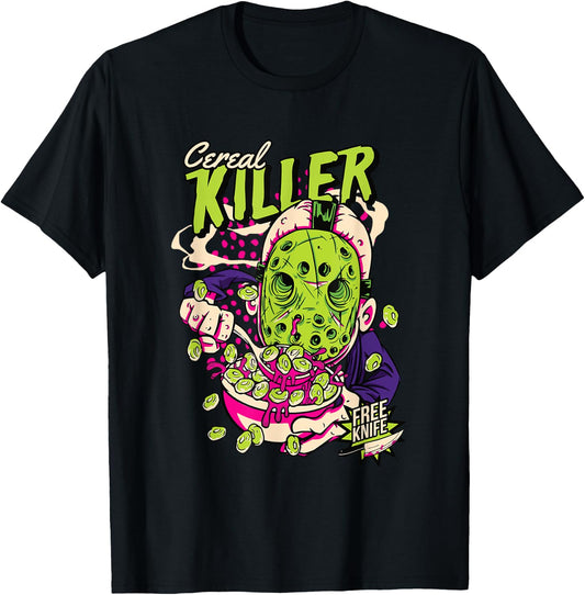 Cereal Killer | Horror Movies True Crime And Cereal Lovers T-Shirt - T-Shirt | Black