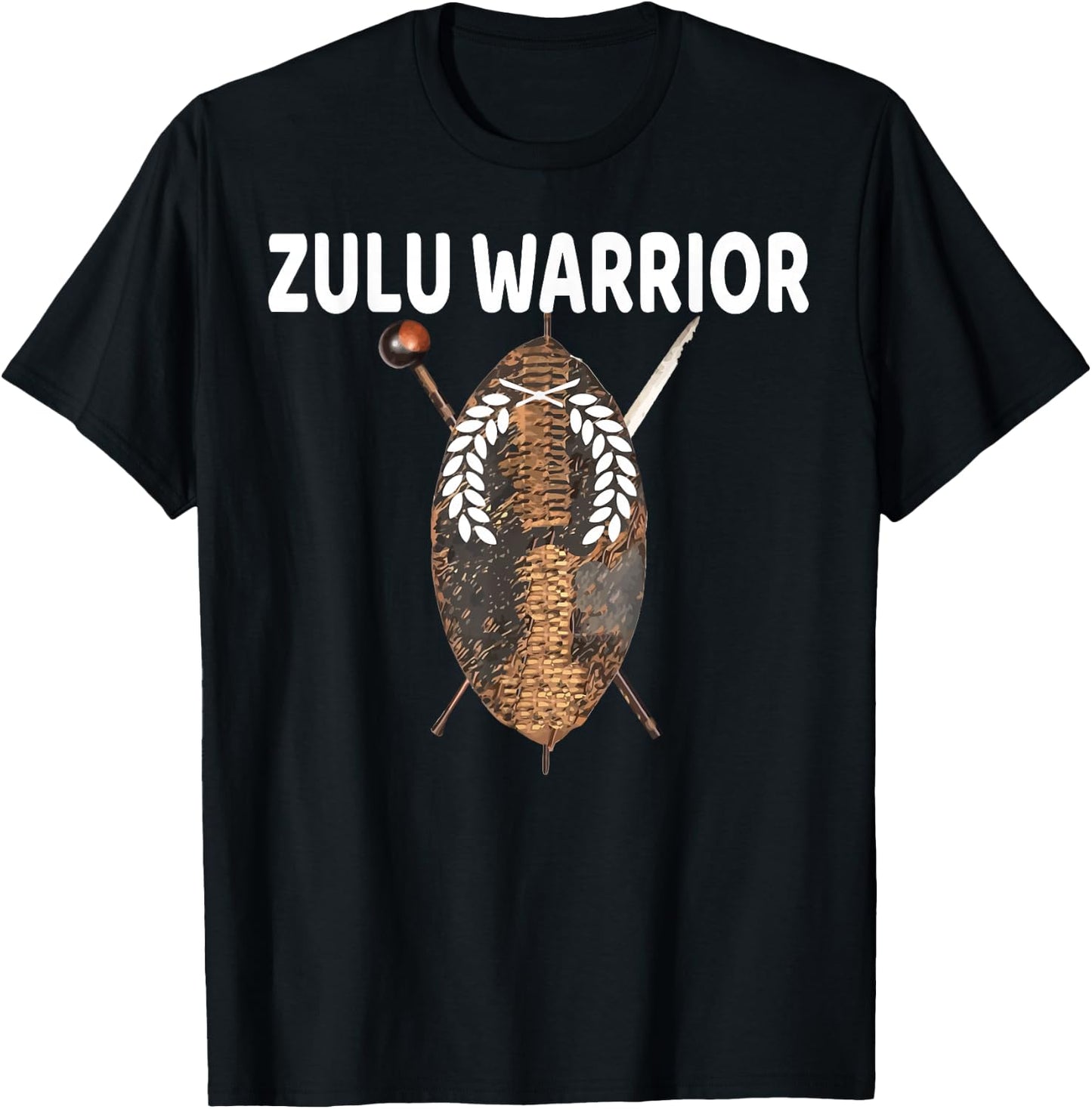 Zulu Warrior Shaka King African Tribe Africa Pride Zulu T-Shirt - T-Shirt | Black