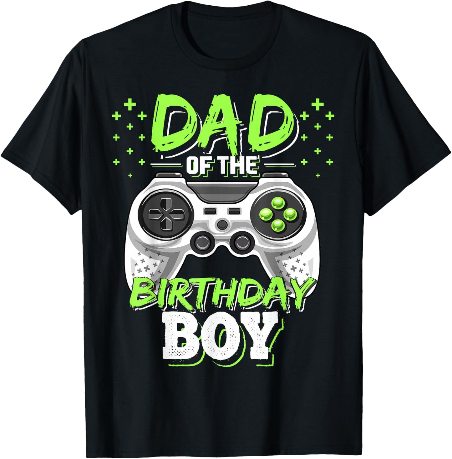 Dad of the Birthday Boy Matching Video Gamer Birthday Party T-Shirt - T-Shirt | Black