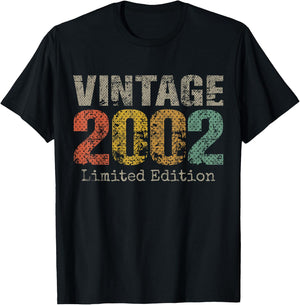 Vintage 2002 Limited Edition 23rd Birthday Gifts 23 Year Old T-Shirt - T-Shirt | Black