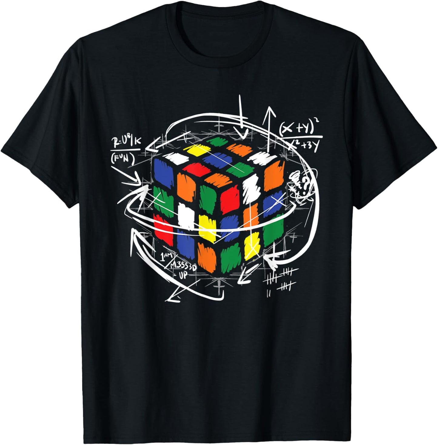 Math Puzzle Cube T-Shirt - T-Shirt | Black