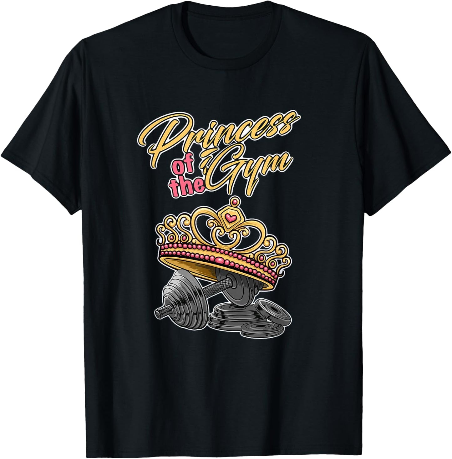 Princess of the Gym | Bodybuilding Strength Sports Gym T-Shirt - T-Shirt | Black