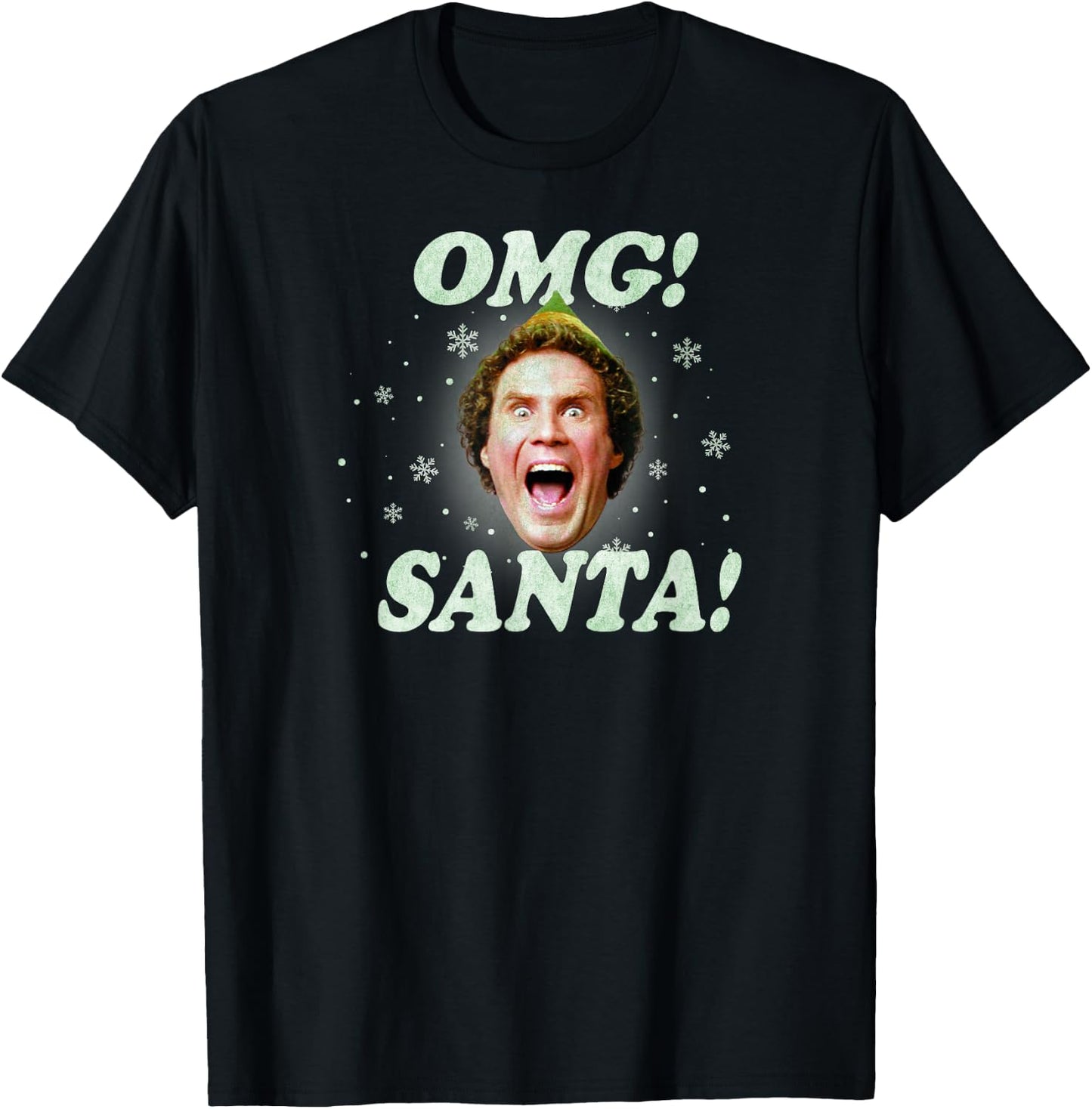 Elf Buddy OMG Santa T-Shirt - T-Shirt | Black