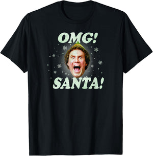 Elf Buddy OMG Santa T-Shirt - T-Shirt | Black