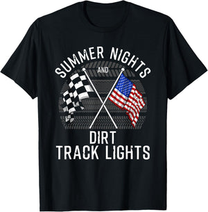 Funny Dirt Racing Gift Women Cool Dirt Track Racing T-Shirt - T-Shirt | Black