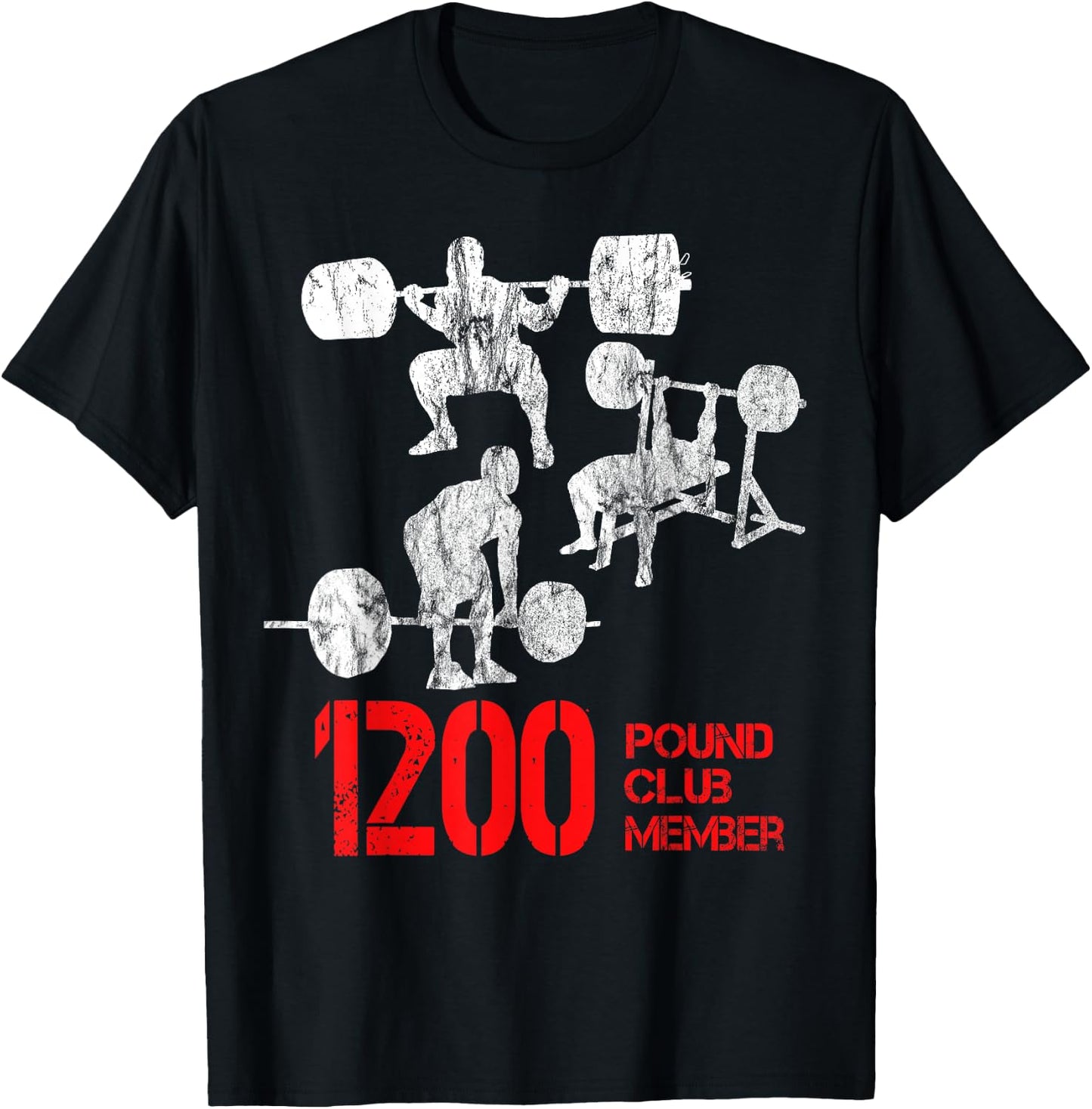 1200 Pound Club Member T-Shirt - T-Shirt | Black