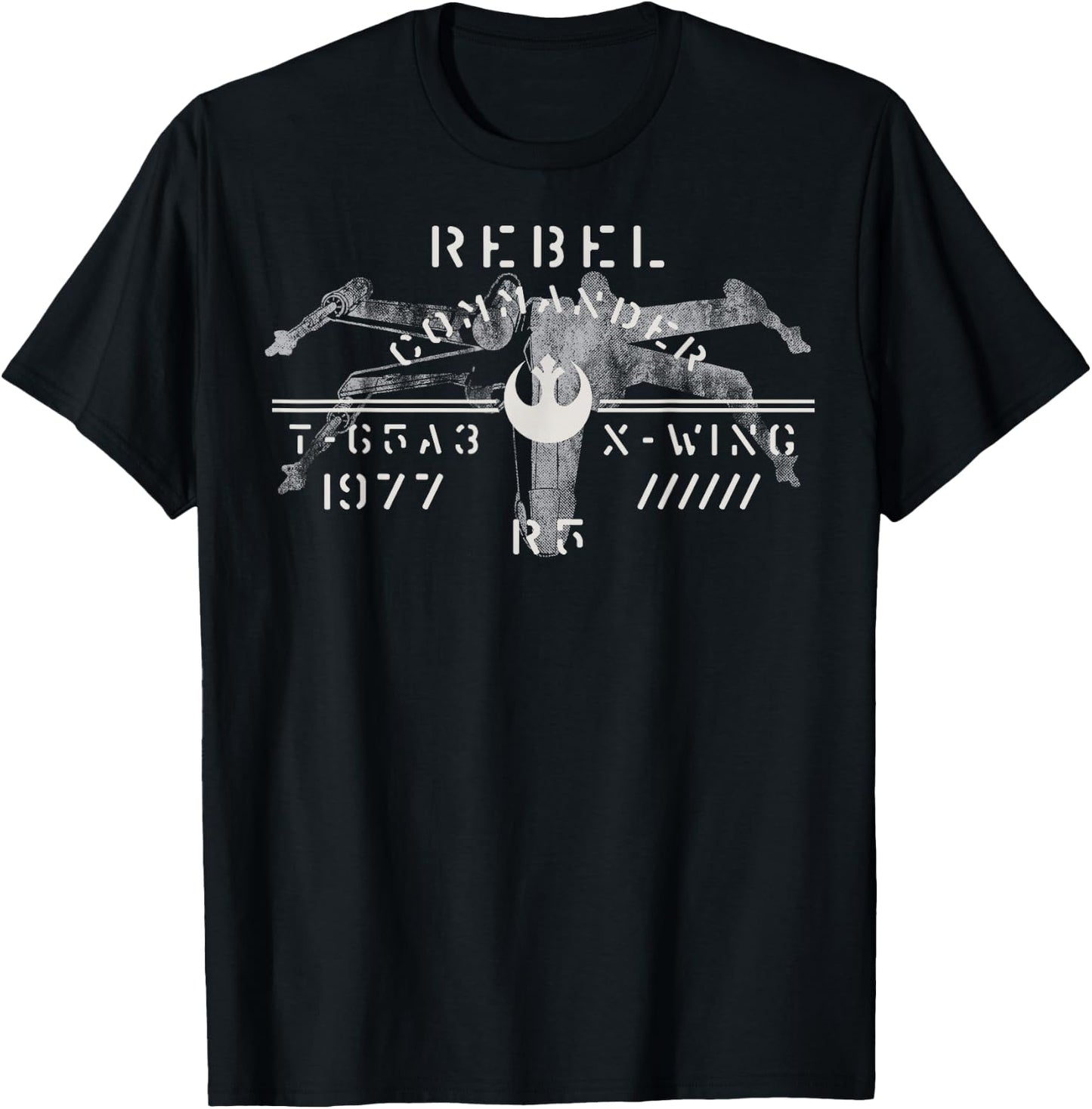 Star Wars Rebel 1977 X-Wing Stencil T-Shirt - T-Shirt | Black