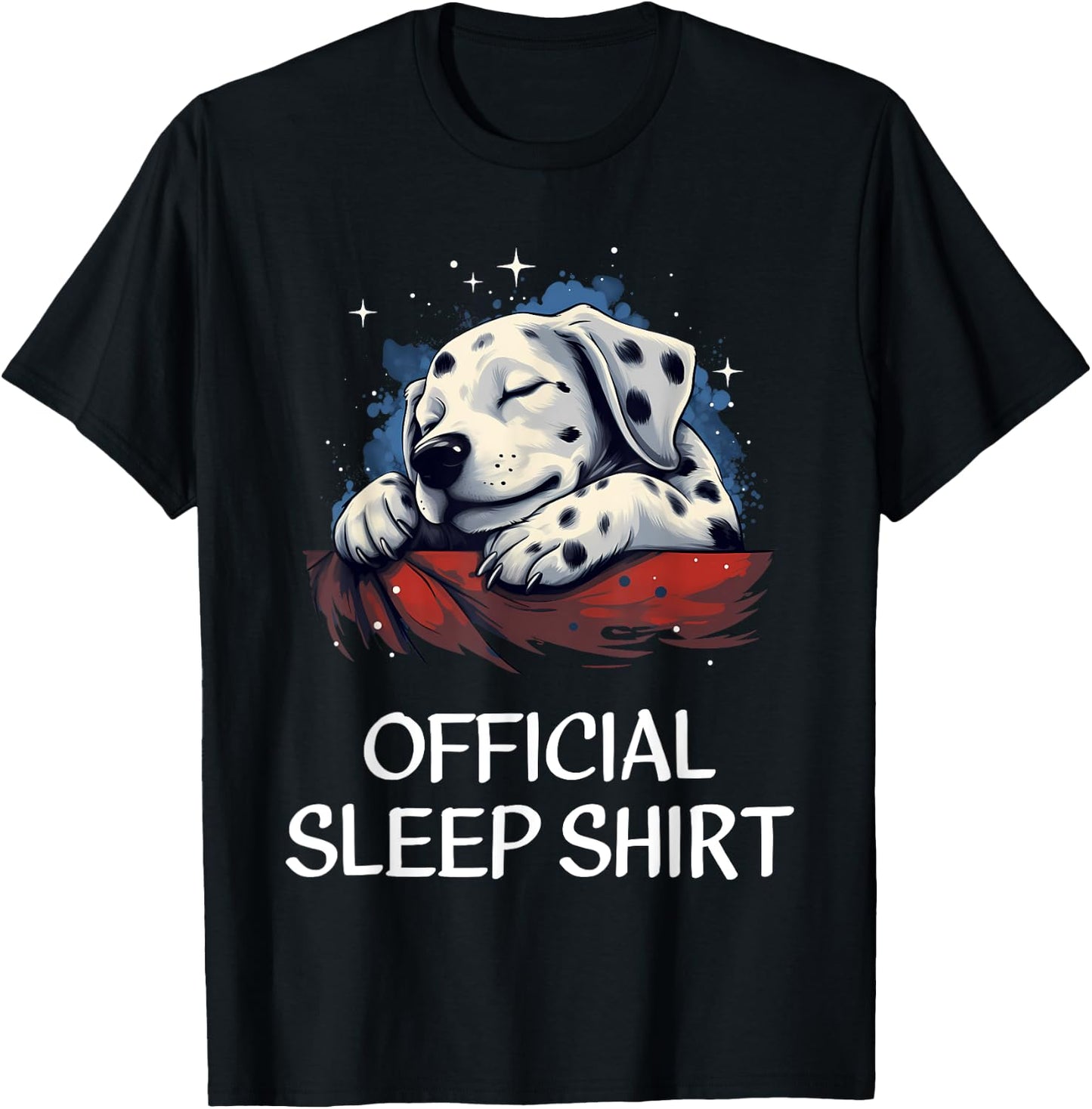 Official Sleep Shirt Dalmatian Nightshirt Pajama T-Shirt - T-Shirt | Black