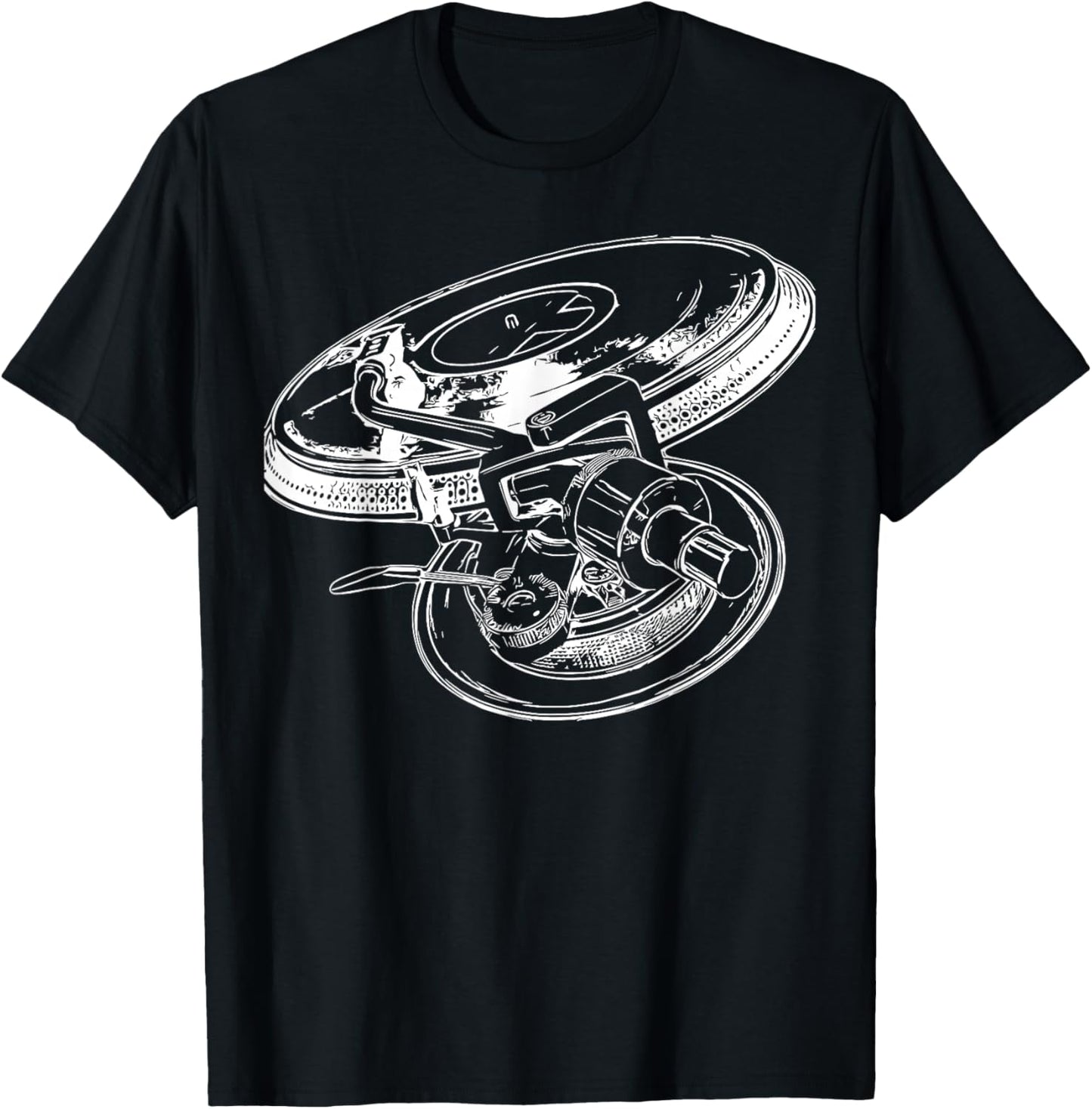 Technics 1200 Turntable - Club DJ - Vinyl Junkie T-Shirt - T-Shirt | Black