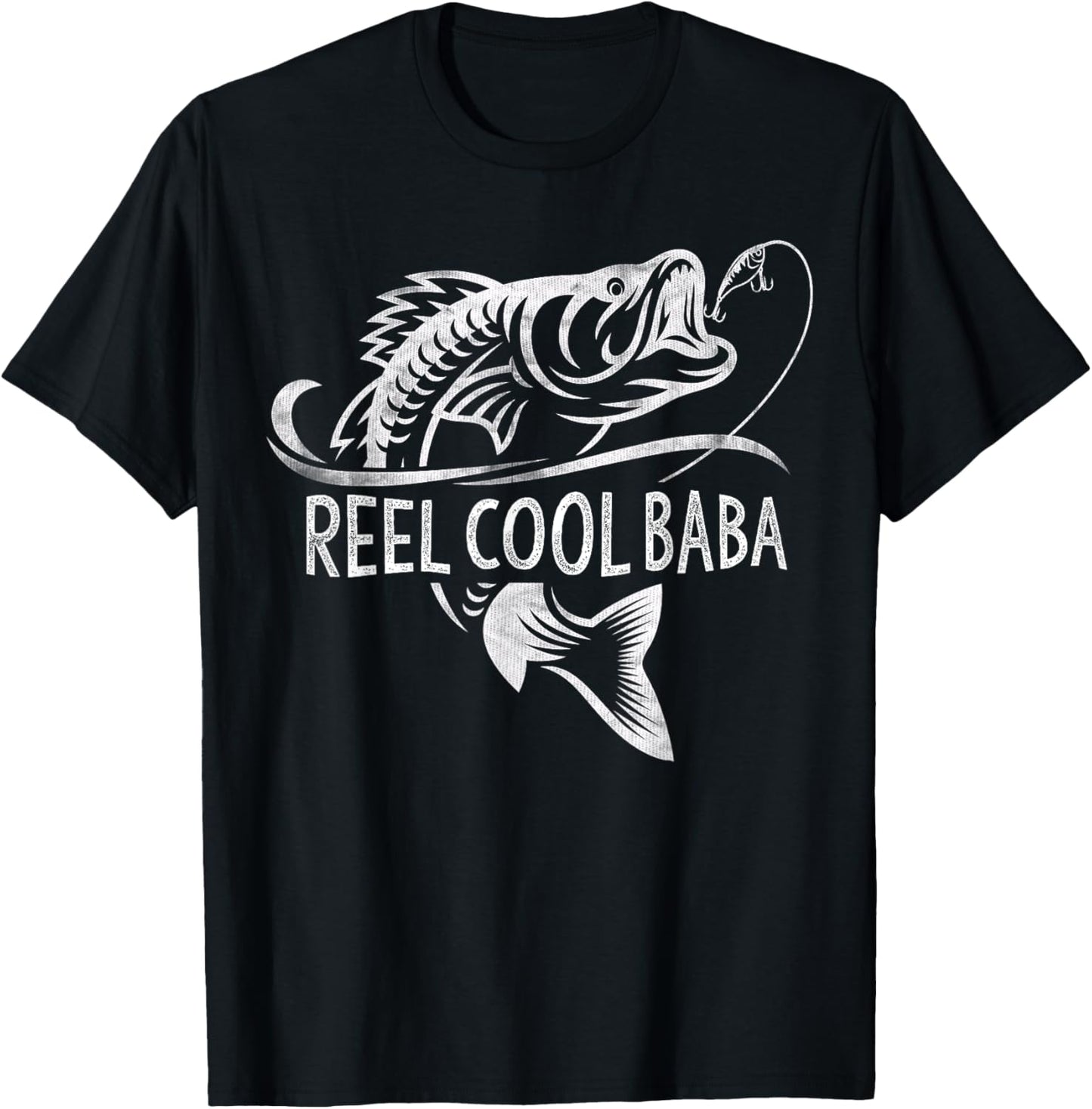 Reel Cool Baba Fishing Gifts Baba Father's Day T-Shirt - T-Shirt | Black