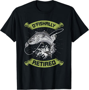 O-Fish-Ally Retired Retirement Fly Fishing T-Shirt - T-Shirt | Black