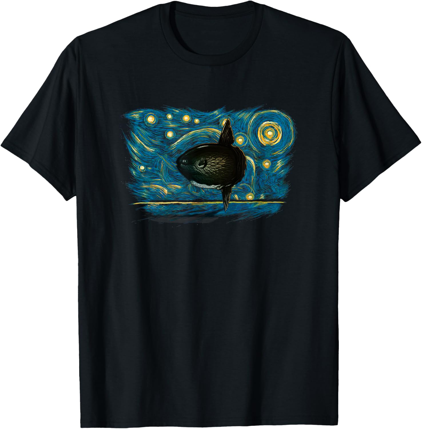 Retro Vintage Style Sunfish T-Shirt - T-Shirt | Black
