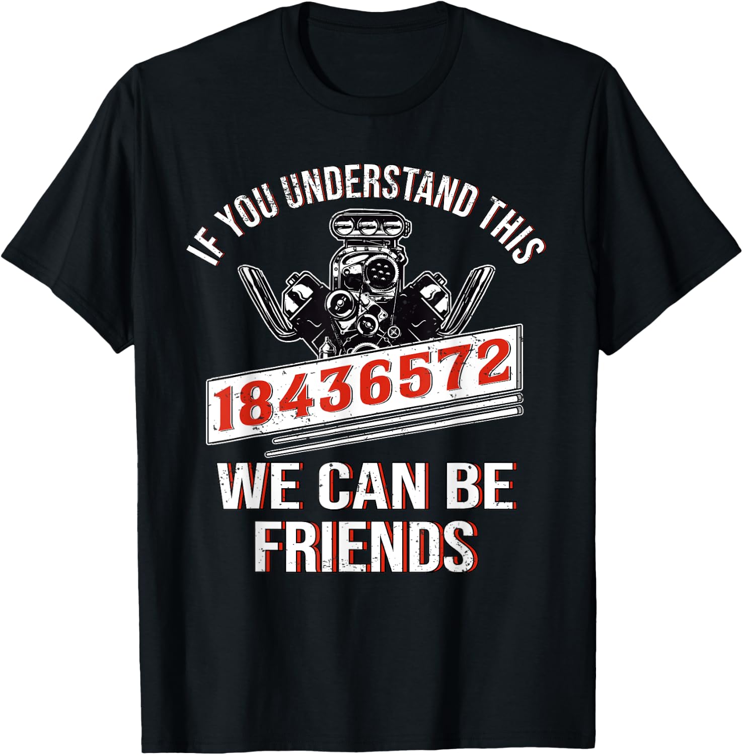 Mechanic Car Mechanic 18436572 V8 Mechanic T-Shirt - T-Shirt | Black