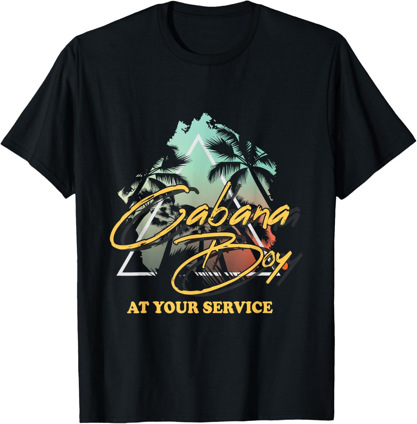 Cabana Boy at Your Service Travel Summer Party Funny T-Shirt - T-Shirt | Black