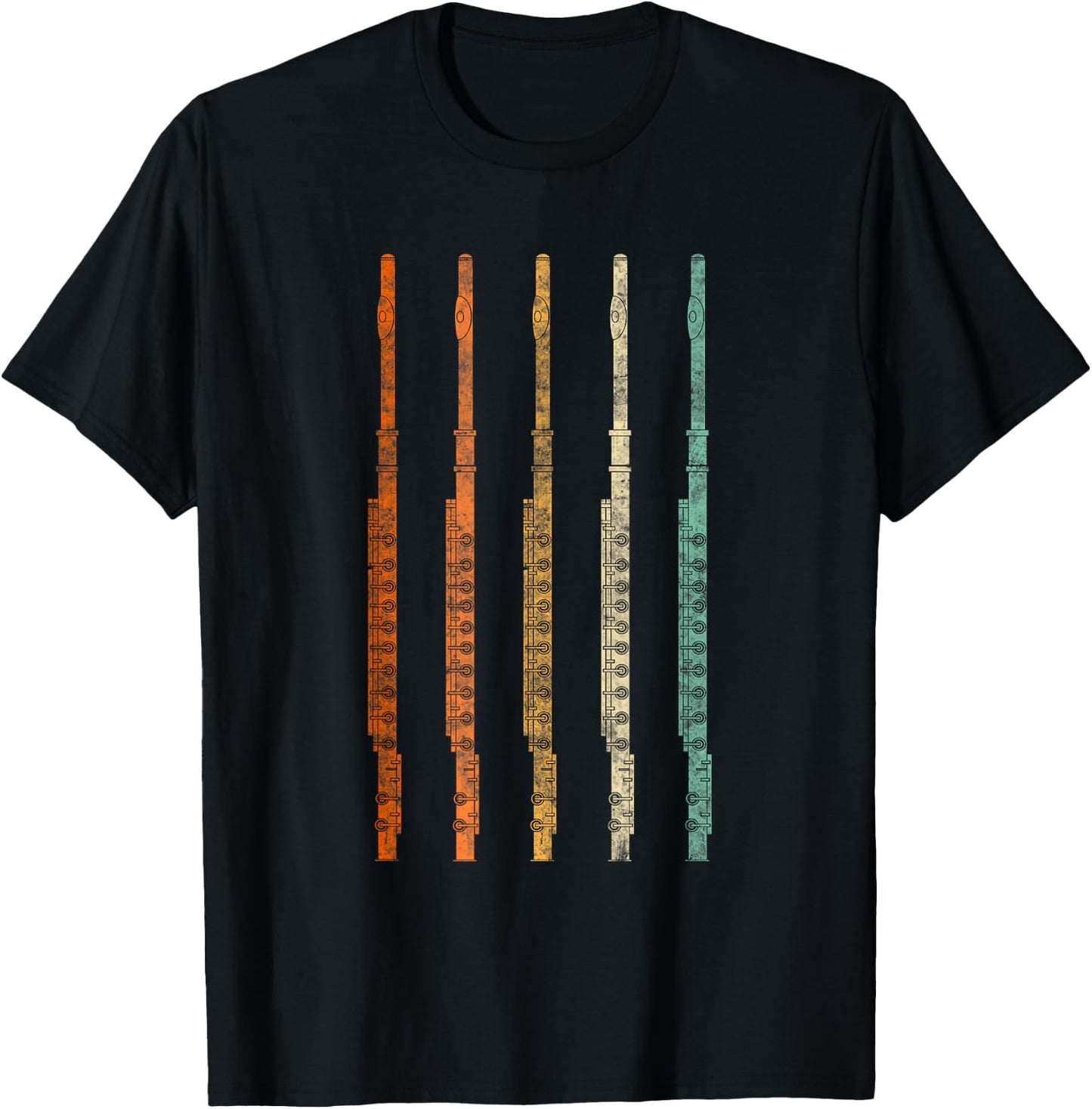 Marching Band Flute T-Shirt - T-Shirt | Black