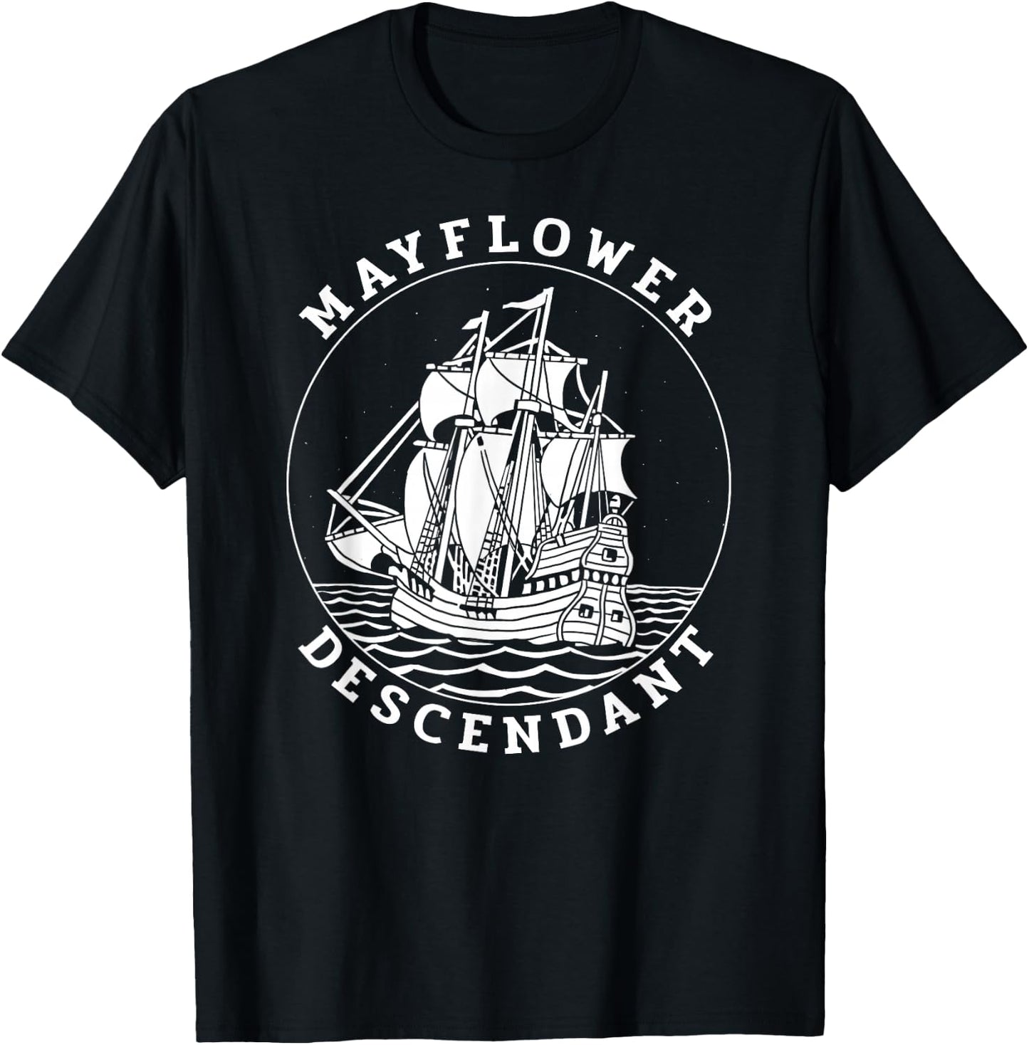 Mayflower Descendant T-Shirt - T-Shirt | Black