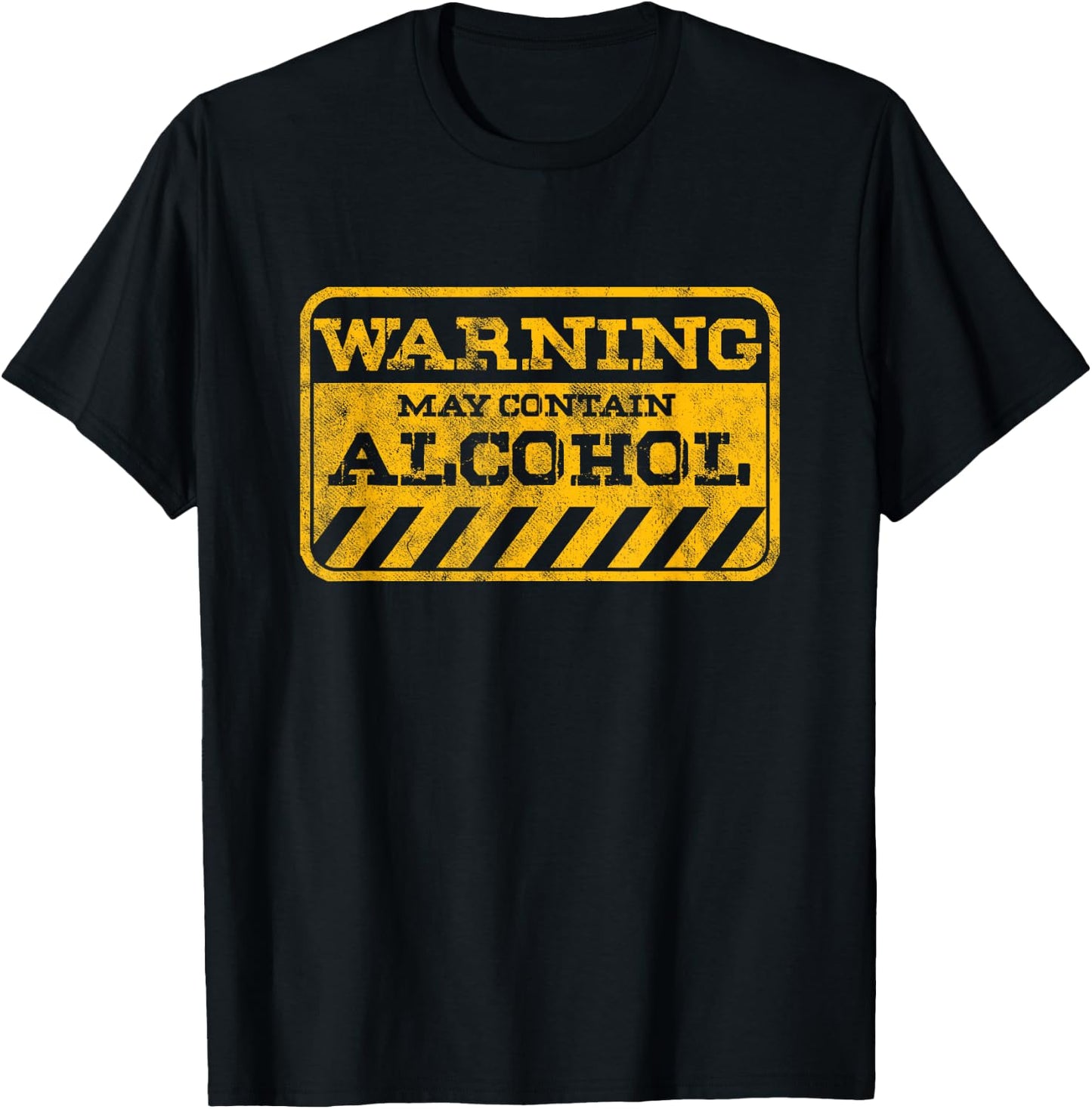 Funny shot drinker warning may contain alcohol T-Shirt - T-Shirt | Black