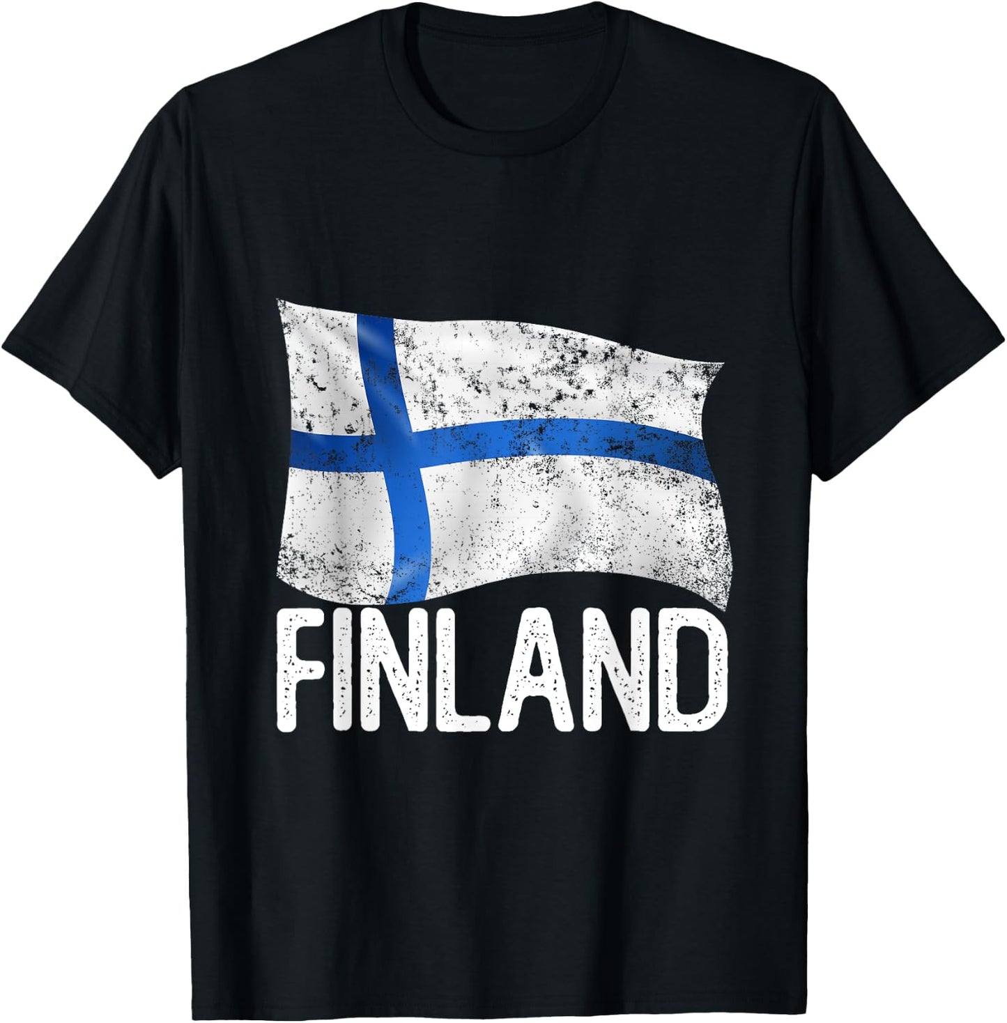 Finnish Flag Finland T-Shirt - T-Shirt | Black