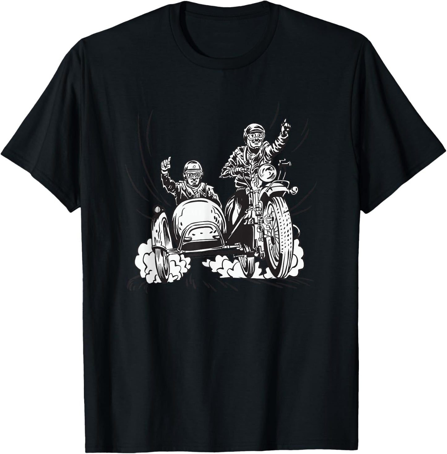 Motorcycle Tension Side Car Fans Motorcycle Rider T-Shirt - T-Shirt | Black