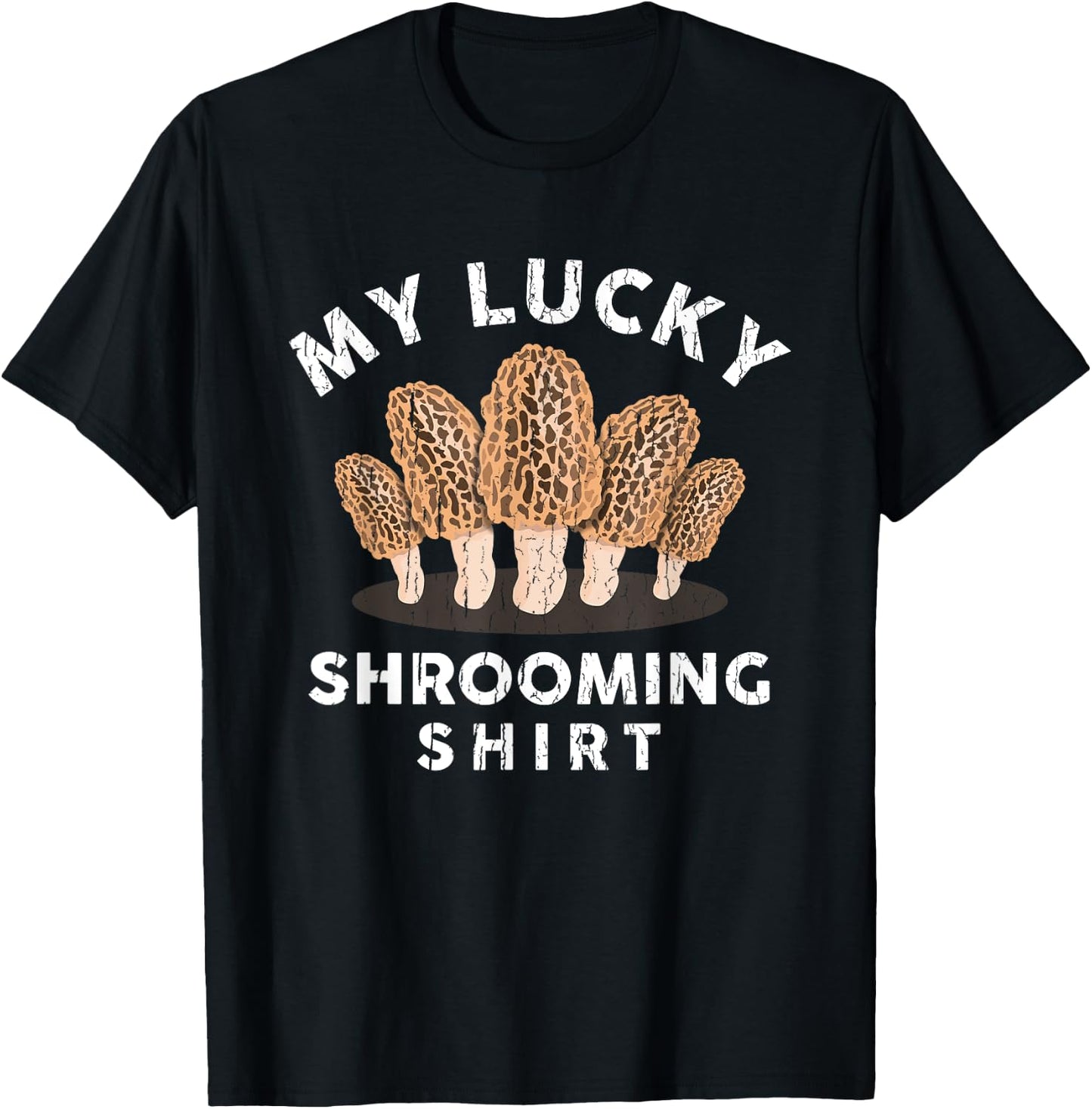 Funny Morel Mushroom Hunting Whisperer Men Women Kids Gifts T-Shirt - T-Shirt | Black