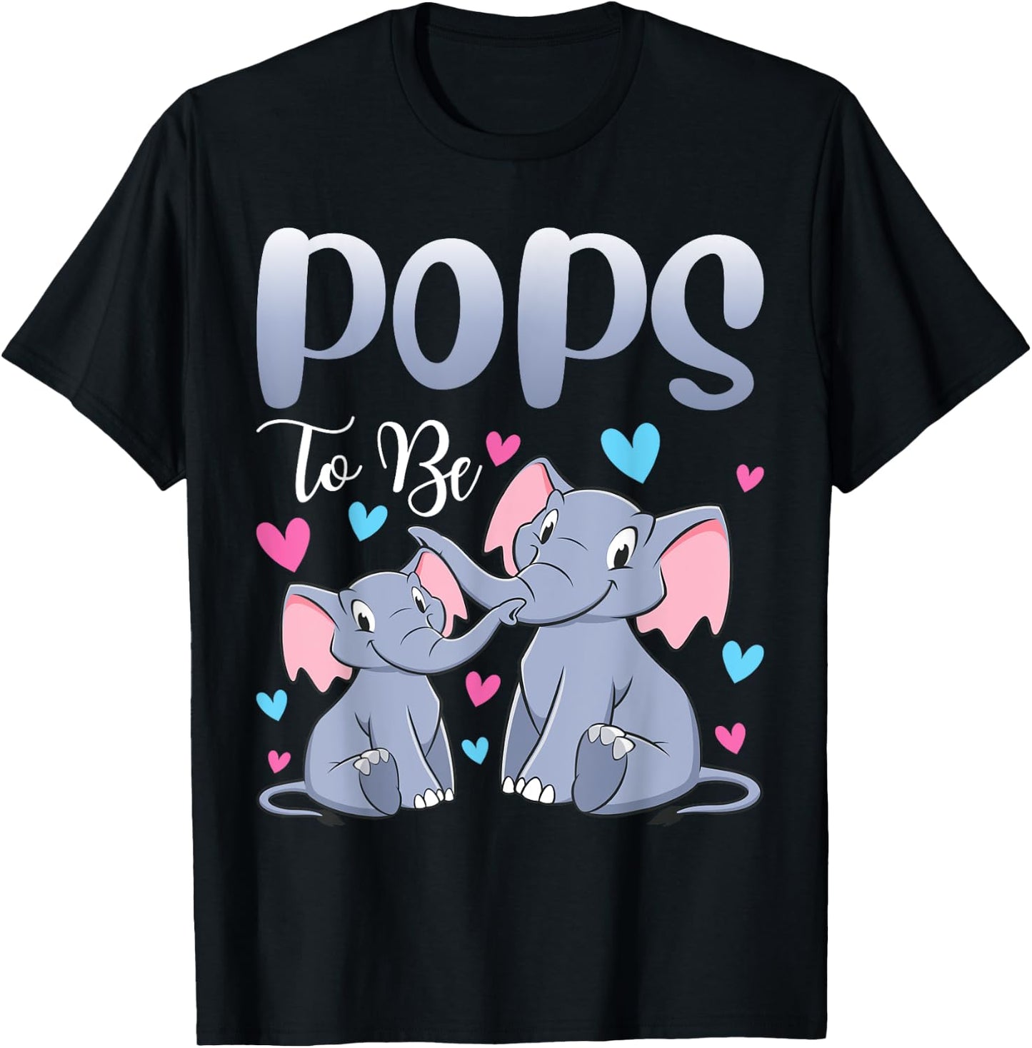 Soon Pops To Be Elephants For Baby Shower Gender Reveal Men T-Shirt - T-Shirt | Black