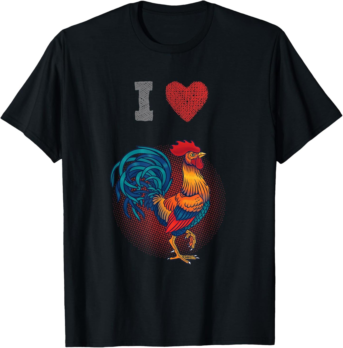 I Love Chickens - Cock / Rooster T-Shirt - T-Shirt | Black