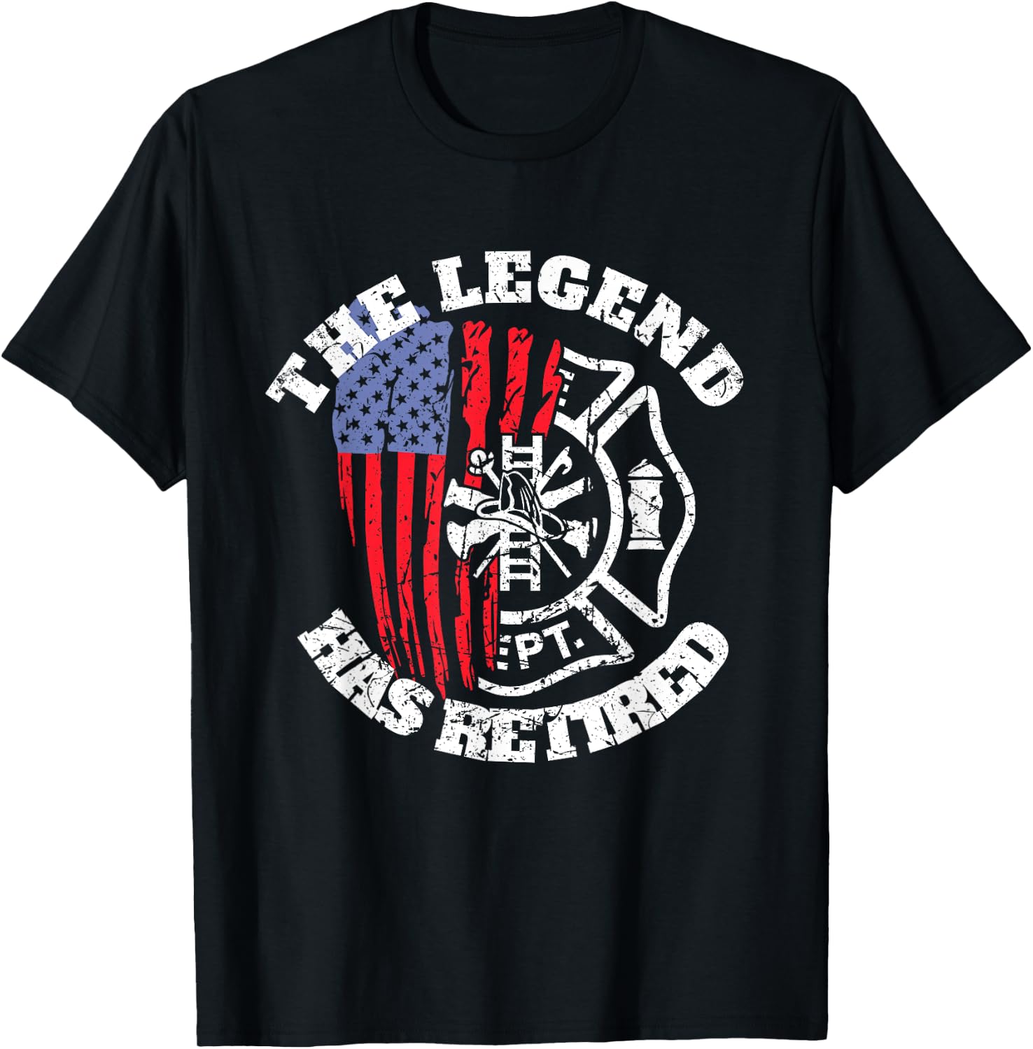 Retired Fire Chief Retirement Firefighter Fireman T-Shirt - T-Shirt | Black
