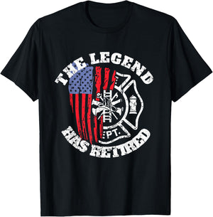 Retired Fire Chief Retirement Firefighter Fireman T-Shirt - T-Shirt | Black