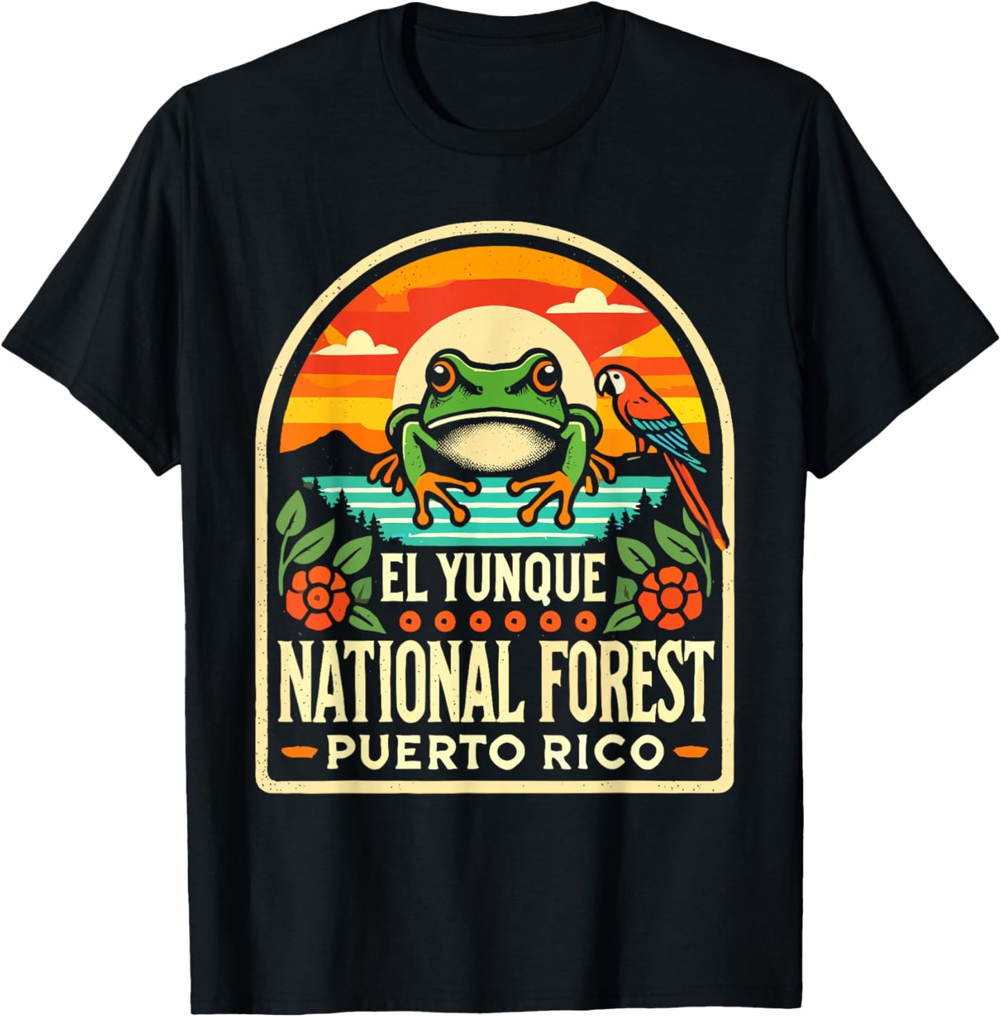 El Yunque National Forest Shirt Wildlife Puerto Rico T-Shirt - T-Shirt | Black